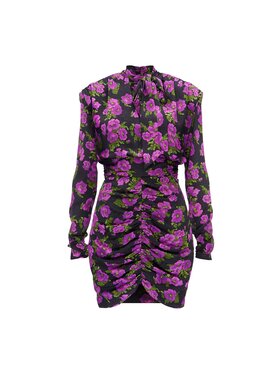 La Mania La Mania Sukienka codzienna VIVIENNE Czarny Classic Fit