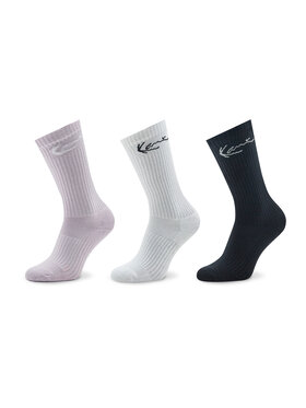 Karl Kani Karl Kani Комплект 3 чифта дълги чорапи мъжки Signature 3-Pack Sock 3104005 Цветен