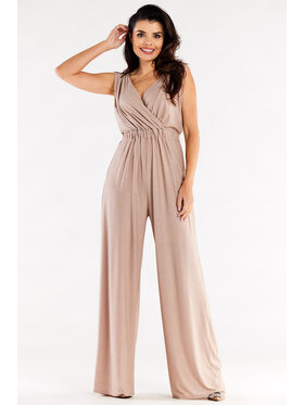 Awama Awama Jumpsuit A552 Beige Basic Fit