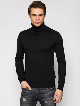 Jack&Jones Jack&Jones Гольф Emil Knit Roll Neck 12157417 Чорний Regular Fit