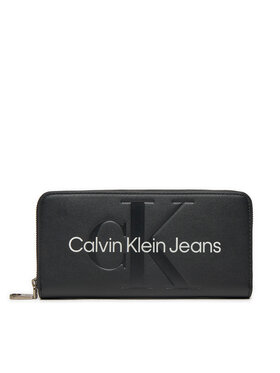Calvin Klein Jeans Calvin Klein Jeans Velká dámská peněženka Sculpted Mono Zip Around Mono K60K607634 Černá