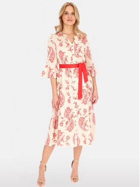 Perso Perso Sukienka letnia RBE255688F Czerwony Regular Fit