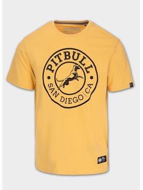 PITBULL PITBULL T-Shirt SAN DIEGO CA Żółty Regular Fit