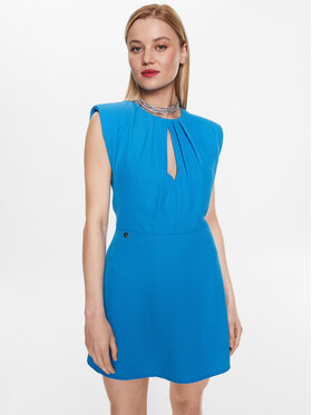 Kontatto Kontatto Koktel haljina NO1006 Plava Slim Fit