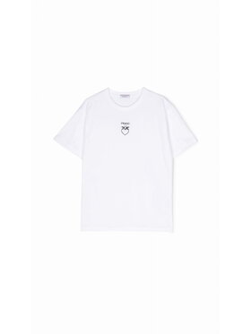 Pinko Pinko T-Shirt F3PIJGTH138 Biały Regular Fit