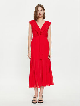 Dixie Dixie Koktel haljina A319J043 Crvena Regular Fit