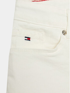 Tommy Hilfiger Jeans Kratke Hlače Nora KG0KG07243 D Bela Skinny Fit