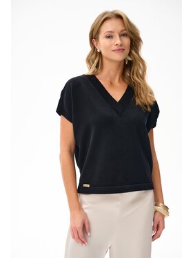 blue shadow blue shadow Bluzka Zoja Czarny Regular Fit