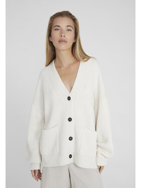Style Republic Style Republic Kardigan Mieszanka wełny i kaszmiru Biały Oversize