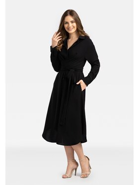 Perso Perso Každodenné šaty RBE2325177F Čierna Regular Fit