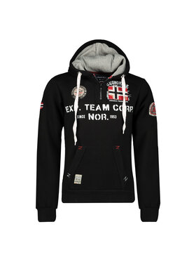 Geographical Norway Geographical Norway Bluza WT1885H/GN-BLACK Czerwony Reglan Fit
