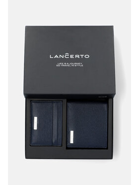 Lancerto Lancerto Zestaw portfel i etui na karty ZE073221000015 Granatowy