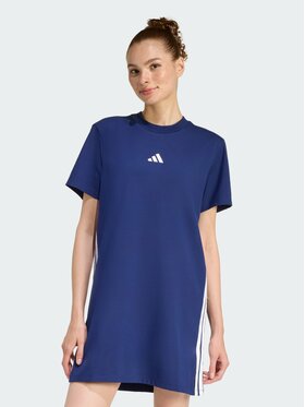 adidas adidas Sukienka codzienna ESSENTIALS 3-STRIPES TEE Niebieski Loose Fit
