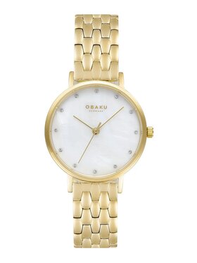 Obaku Obaku Zegarek V248LXGWSG Złoty