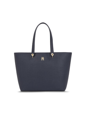 Tommy Hilfiger Tommy Hilfiger Ročna torba Emblem Shopper AW0AW15178 Mornarsko modra