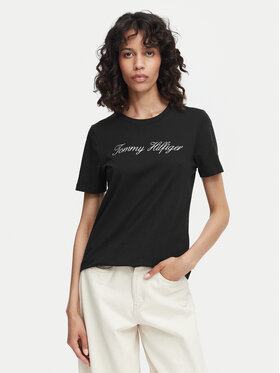 Tommy Hilfiger Tommy Hilfiger T-shirt Script WW0WW43459 Nero Regular Fit