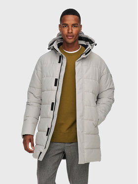 Only & Sons Only & Sons Zimné bundy Carl Long 22020156 Sivá Regular Fit