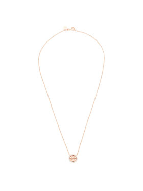 Tory Burch Tory Burch Collier Crystal Logo Delicate Necklace 53420 Or