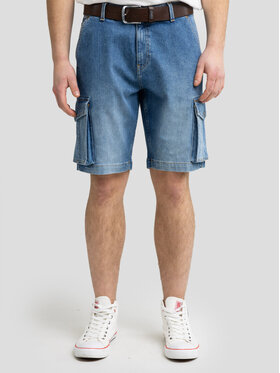 BIG STAR BIG STAR Szorty jeansowe MORRIS_418_110 Niebieski Basic Fit