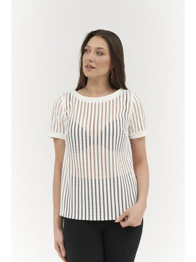 Ciepielewska Ciepielewska Bluzka SEMI Biały Flattering Fit