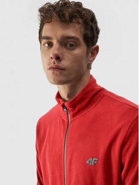 4F 4F Felpa di pile 4FWMM00TFLEM289-60S Rosso Regular Fit