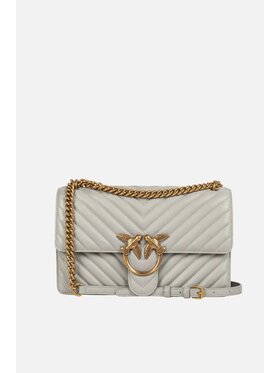 PINKO PINKO Torebka Love One Classic Dc Sheep Nappa Chevron Szary