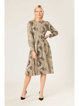 QUIOSQUE QUIOSQUE Sukienka codzienna SOPHIA DRESS Beżowy Regular Fit