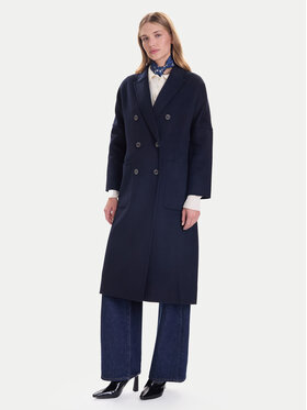 ViCOLO ViCOLO Gyapjú kabát TF0001 Sötétkék Regular Fit