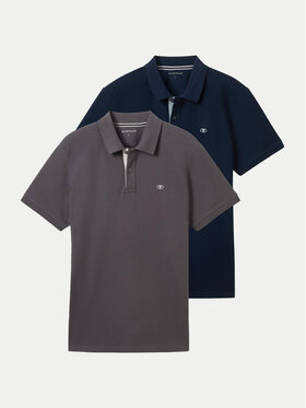 Tom Tailor Tom Tailor Σετ μπλούζες polo 2 τεμαχίων 1044879 Έγχρωμο Regular Fit