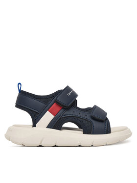 Tommy Hilfiger Tommy Hilfiger Sandały Velcro Sandal T1B2-34386-1591 Granatowy