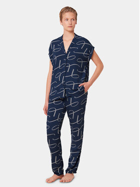 Triumph Triumph Πιτζάμα Boyfriend 10218282 Σκούρο μπλε Relaxed Fit