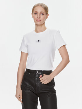 Calvin Klein Jeans Calvin Klein Jeans Тишърт J20J222687 Бял Regular Fit