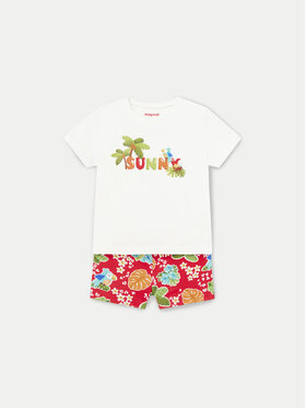Mayoral Mayoral Set de tricou și costum de baie 1648 Roșu Regular Fit