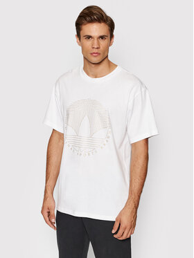 adidas adidas T-Shirt Deco Trefoil Tee H31334 Bílá Regular Fit