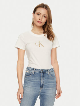 Calvin Klein Jeans Calvin Klein Jeans T-särk Gradient J20J224982 Valge Slim Fit