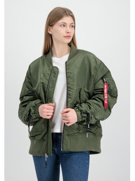 Alpha Industries Alpha Industries Kurtka bomber CWU MA-1 Bomber Jacket Women Zielony Oversize
