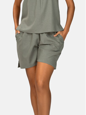 Feba Feba Szorty materiałowe F251 Khaki Comfort Fit