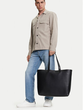 Calvin Klein Calvin Klein Pārnēsajamā soma Ck Premium Leather E/W Tote Xl K50K512894 Melns