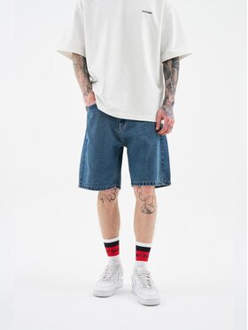 MyStars MyStars Szorty jeansowe Krótkie Spodenki Jeansowe Męskie Ciemne Niebieskie MyStars Blue Basic 34 Niebieski Loose Fit