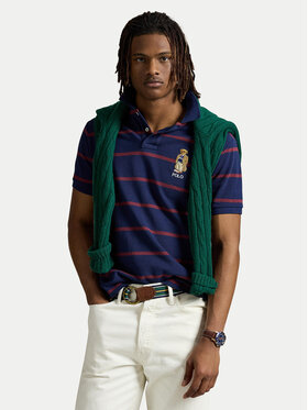 Polo Ralph Lauren Polo Ralph Lauren Polokošeľa 710971839001 Tmavomodrá Custom Slim Fit