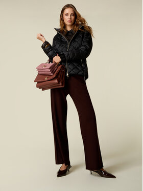 Oltre Oltre Pantaloni di tessuto P612J002640N022 Marrone Baggy Fit