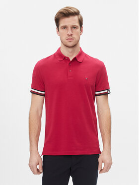 Tommy Hilfiger Tommy Hilfiger Polo marškinėliai Monotype Flag MW0MW33585 Raudona Slim Fit