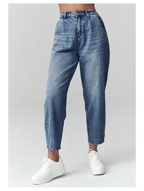 Makadamia Makadamia Jeansy C52 Niebieski Loose Fit