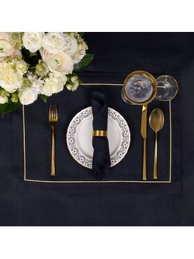 Roseberry Home Roseberry Home Podkładka na stół Royal Black Goldenline Czarny