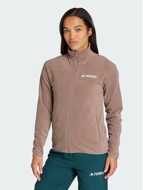adidas adidas Bluza Multi Essentials Full-Zip Fleece Brązowy Regular Fit