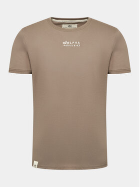 Alpha Industries Alpha Industries T-Shirt 118529 Hnědá Regular Fit