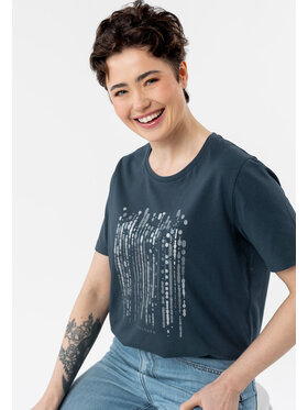 Volcano Volcano T-Shirt T-SEAR Granatowy Regular Fit