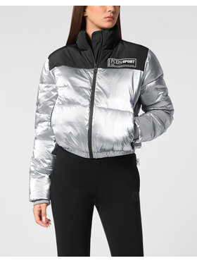 Plein Sport Plein Sport Kurtka bomber 10163 Srebrny Regular Fit
