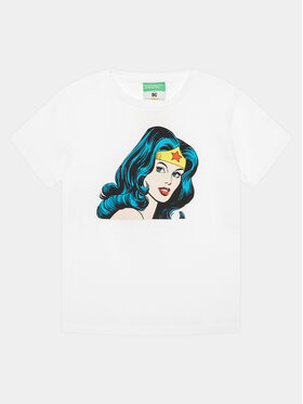 United Colors Of Benetton United Colors Of Benetton T-Shirt 3096C10IO Biały Regular Fit