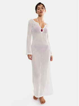 Triumph Triumph Rochie de plajă Beach MyWear Crochet 10226469 Alb Relaxed Fit